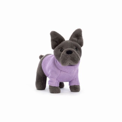 Jellycat Sweater French Bulldog Purple Hond | LH5816470